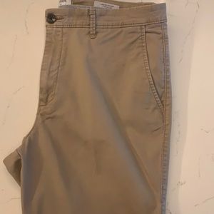 Tan Flat Front Shorts (34w 10.5 length).